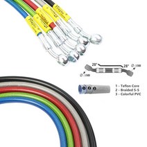 유압호스 고압 꼰호스 브레이크 오토바이 ATV Pitbike DOT Cluth 유압 ReinforcedHose 파이프 튜브 라인 스, 06 2100mm