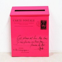 주택우편함 우체통 벽걸이 전원주택 벽 마운트 레트로 금속 사서함 벽 제안 상자 촬영 소품 벽 장식 편지 포스트 메일 상자 홈 장식, 장미 2