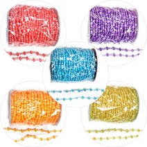 유니아트 꽃 비즈체인줄-체인줄 장식 선물포장 DIY 공예용품 만들기재료, 1개, 금색
