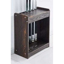 당구장 벽걸이 수납 장비 케이스 볼라드 큐 큐케이스, 세로 8구멍(원목결)