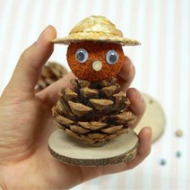 초등 가을 콜크클레이 밀짚모자 솔방울 허수아비 만들기 5p 재료 꾸미기키트 시상품 교회