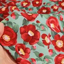 DTP옥스포드) OXJP1300 동백꽃향기 4color syn 패브릭 아트 퀼트 반려동물 소품 천원단, 네이비