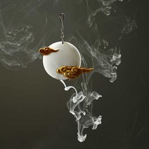 인센스 챔버 달 구름 향초 받침대 세라믹 소품, A