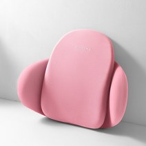 자동차 요추 지지대 머리 받침 목 베개 범용 소프트 카 메모리 폼 백 지원 쿠션 시트 여행 릴렉스 헤드 허리 자동차 키트, 허리 핑크