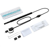 귀 내시경 클리너 for android clean your 청소 디지털 otoscope 검사 전화 스마트 폰, 2m, 검은색