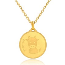 골드모아 순금 돌목걸이 7.5g 24K [아기뿔 소띠]