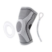 프리미엄 더블 스프링 무릎 보호대 등산 러닝 관절보호대, 1개, 블랙