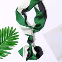 사선 사각 맥시 트 윌리 롱 타이 스카프 양면 패턴