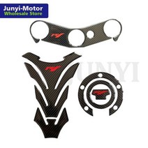 오토바이 오일 가스 연료 탱크 패드 데칼 트리플 클램프 야마하 YZF1000 YZFR1 YZF R1 2002 2003 2004 2005 2006, Full Set