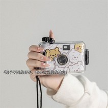 오리캐릭터카메라 빈티지 레트로 클래식 토이카메라 필름 어린이 레트로 입문용 선물 필카, 재미있는곰, 단일사이즈