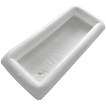 LIXADA 팽창 식 아이스 배수 플러그 샐러드 음료 뷔페 바 식품 과일 컨테이너 떠있는 트레이 바베큐 피크닉 풀 파티 용품 풍선 냉각기, White