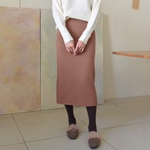 데일리앤 포그니 기모 H라인 밴딩 롱 스커트