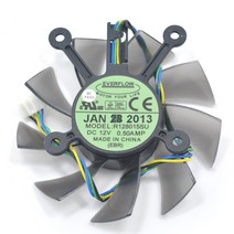 CPU팬 컴퓨터 쿨러 팬 EVERFLOW R128015SU FD8015U12S DC 12V 0.50AMP 4Pin PWM 75MM 냉각 ASUS EAH5830 GTS 260 450