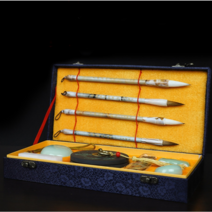 NR 문방사우 붓 먹 벼루 세트 서예 도구 서예세트 [당일발송], 해외배송[30일 이후출고], B-블루