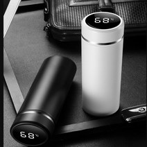 ZG16 보온 보냉 온도조절 LED 텀블러 460ml 분유텀블러 스텐텀블러 온도조절 이중진공 온도조절, CK 골드