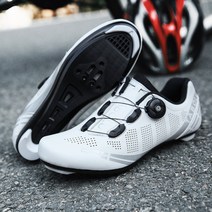 TABOLU 로드바이크 MTB 입문용 클릿슈즈 평페달슈즈 자전거신발, 45, 화이트(로드클릿)