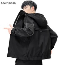 Sevenmoon 여름남자 데일리 경박스럽다 오버핏 간략하다 도안 재킷 코트
