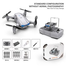 키덜트 EBOYUKY906 접이식 미니 RC 드론 와이파이 FPV 4K HD 카메라 선물용 휴대용 포켓 쿼드콥터 고도 유지 용 집으로 돌아가기, 그레이 4K 듀얼 캠