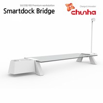 스마트독브릿지 강화유리 모니터받침대 USB3.0 노트북받침, S331 흰색바디/블랙유리, 1개