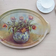 [HEIM] 오동나무 원형 쟁반, 목련