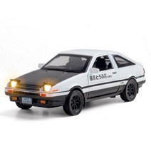 다이캐스트 1:32 Ae86 자동차 모델 초기 텍스트 가을 유명 산악 자전거 신 D 후지와라 다쿠미 두부 가게 합금 소년 선물, Black