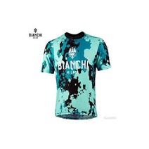NEW Bianchi Milano POZZILLO Short Sleeve Pull Over MTB Jersey : CELESTE