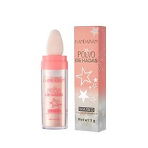 Highlight Patting Powder Facial High Light Blusher Sparkly Shimmer Natural Gloss For Face Body Hair, Gloden Brown