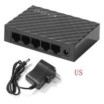 네트워크 스위치 허브 5포트 기가비트 스위치 이더넷 스마트 고성능 1000mbps 네트워크 RJ45 허브 인터넷, 02 US 1000Mbps Black