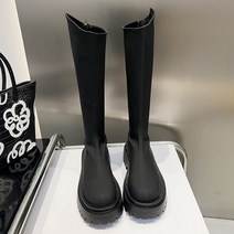 롱부츠 첼시 부츠 신상품 하이 부츠 여성 신발 스몰 블랙 마틴 부츠 하이 부츠 나이트 부츠