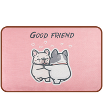 비바비즈 애견 여름 쿨매트 방수 커버분리 세탁가능 방석 강아지집, 블루돼지