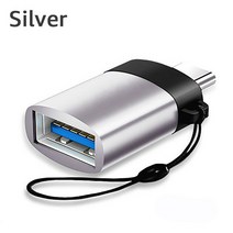 스마트폰젠더 스마트폰컨버터 유형 C-USB 3.0 어댑터 C 남성 여성 변환기 OTG 케이블 커넥터 마우스 플러그, 03 Silver