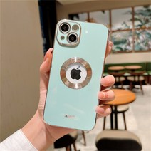 단색 전기 도금 CD 패턴 중공 원형 13pro Max 휴대 전화 케이스 11/12pro 슈퍼 핫 성격 패션 8plus 커플 11pro Max 낙하 방지 보호 케이스