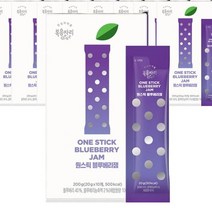 복음자리 원스틱 블루베리 잼20g (10입) 과일 청 퓨레 토스트 소스 홈카페 라떼 만들기, 9개