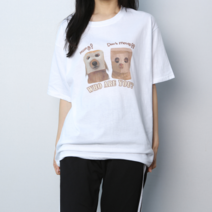 파라노말샵 후아유 오버핏 반팔 티셔츠(파라노말샵)