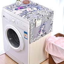 김치냉장고덮개 전자레인지 드럼 세탁기커버 녹색 잎 냉장고 천으로 단일 도어 먼지 커버 마이크로 웨이브, 18 LN80_02 S 35X100cm