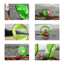 카약용품 카누용품 낚시배PVC Folding Paddle Board Canoe Downwind Sails Collapsible Kayak Boat Wind Ou, 한개옵션0