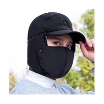 탈부착 마스크캡모자 안감털기모 방한 서플렉스 캡모자 귀마개모자 겨울모자 남자모자 남성모자 챙모자, EC-8620서플렉스, 네이비