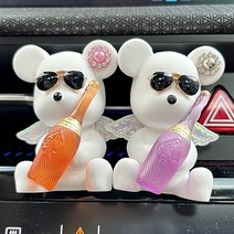 힐링센트 음료 곰돌이 4종 차량용 방향제 세트, 레몬라벤더향, 샴페인곰돌이, 1세트