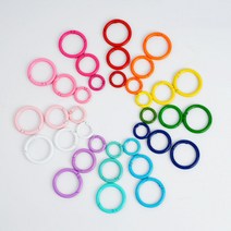 아유디 오픈형 컬러 오링 O링 3size 12색상 원터치 연결고리 열쇠고리 키링 가방 부자재, 오픈형컬러오링, 민트