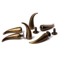 가죽공예 팔찌 가죽팔찌재료 21mm 고양이 아크 스팟 콘 리벳 스터드 펑크 크 금속 스크류 백 가죽 공예 신발 벨트 가방 DIY, [05] 100pcs per Pack, [03] Gold