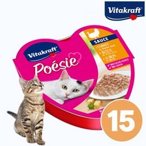비타크래프트 고양이 포에시 하트캔 칠면조 치즈 1박스(15개입)