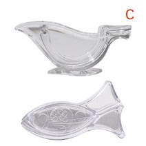 레몬즙짜개 레몬 클립 수동 투명 과일 과즙 물고기 모양 감귤류 홈 주방 바 가제트 휴대용 오렌지 압착기, 03 2pcs