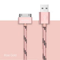 SUPTEC-USB 고속 충전 케이블 아이폰 4 4s 3GS 3G 아이패드 1 2 3 아이팟 나노 터치 30 핀 오리지널 충전기 어댑터 데이터 동기화 코드, 05 Rose Gold_03 200cm