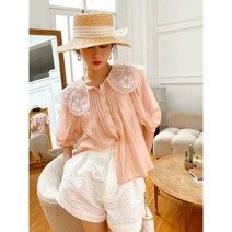 Sweet ni smile 루즈핏 셔츠 여성용 링클 여름 무지 남방