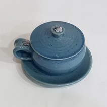 꽃하나 쌍화차잔세트 250ml 청록 -한방차 전통찻잔