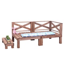 아파트평상 야외벤치 야외의자 평상마루, G. 주황색 단일 플랫폼  36CM