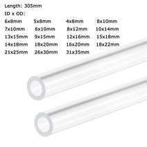 Uxcell 투명 아크릴 튜브 단단한 원형 튜브 PMMA 유기 유리 튜브 플라스틱 파이프 피팅 OD 835mm 길이 305mm 2 개, 8mm x 10mm