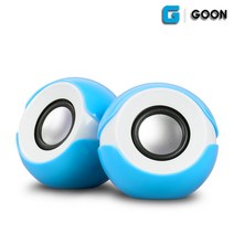 지군 멀티미디어 스테레오 미니스피커, GS-8000, 블루