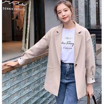 정장 코트 여년 봄가을 루즈핏 패션 화이트 칼라 워크 스몰 정장 미디테일 nvxifu