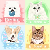 반려동물 캔버스 페인팅 강아지 고양이 DIY 그리기 세트 그림 액자 키트 집콕 취미, 해피 달마시안